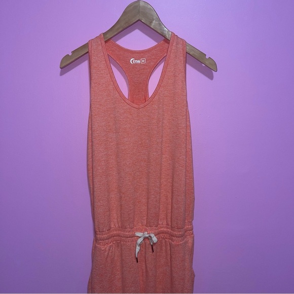 ZYIA Jumpsuit Women's Size‎ Medium Coral Orange One-Piece Buttery-Soft Stretch - Picture 4 of 15